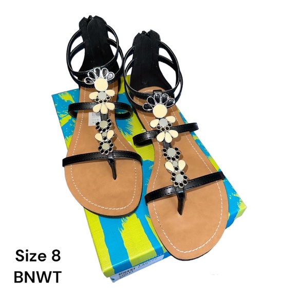 (2) Two BNWT Montego Bay Club Sandals w/ Zipper and Box Size 8 - Picture 4 of 9